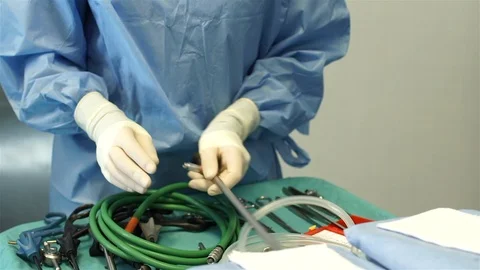 Doctors Preparing for Surgery. Stock Footage 92158173