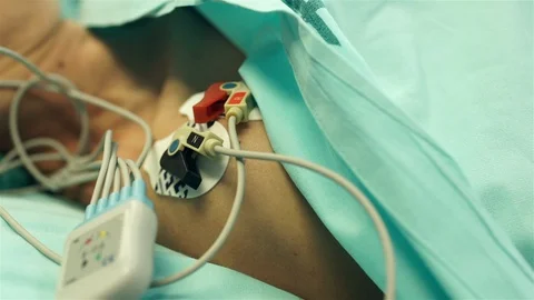 Doctors Preparing for Surgery. Sick Patient. Stock Footage 92371825