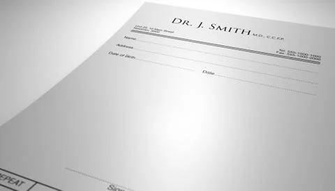 Doctors prescription Illustrazione stock