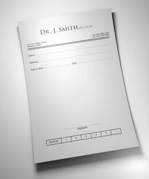 Doctors prescription Stock Illustration