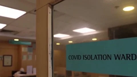 Doctors in protective suits in a ward with patients on covid (1) Stock Footage 152731939