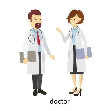 Doctors staff couple. Stock Illustration