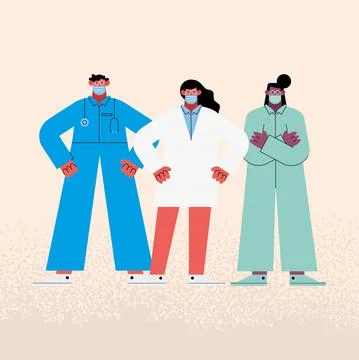 Doctors staff team Illustrazione stock
