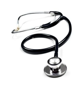 A doctor's stethoscope on a white background Stock Photos