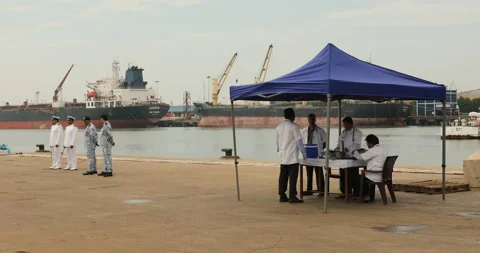 Doctors Team together at a harbor Stock Footage 326290355