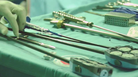 Doctors with tools in hands making surgery in Israel using medical robot Stock Footage 45295074