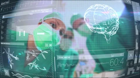 Doctors using latest technology Stock Footage 60968318