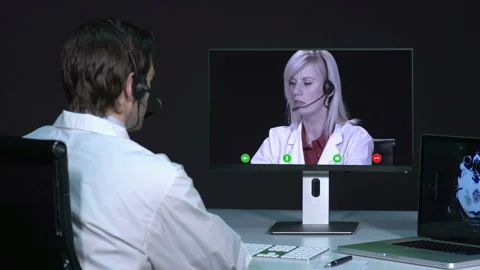 Doctors Video Conference Stock Footage 210625285