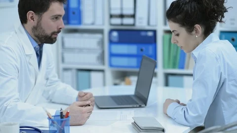Doctor's visit at the clinic Stock Footage 86682996