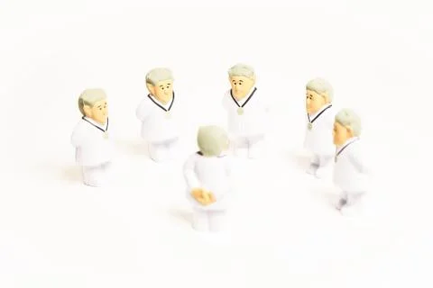 Doctors on white background Foto stock