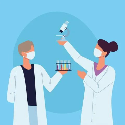 Doctos laboratory tools Illustrazione stock
