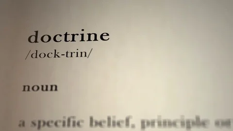 Doctrine Definition Stock Footage 75715652