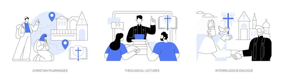 Doctrine of god abstract concept vector illustrations. Stock Illustration