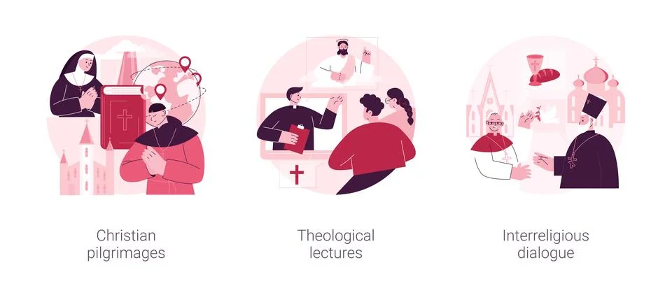 Doctrine of god abstract concept vector illustrations. Stock Illustration