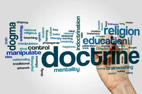 Doctrine word cloud Stock Illustration