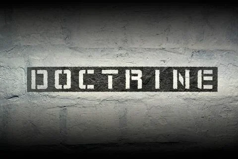 Doctrine word gr Stock Illustration