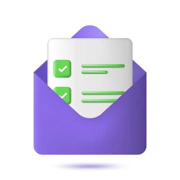 Document in 3d envelope イラスト素材