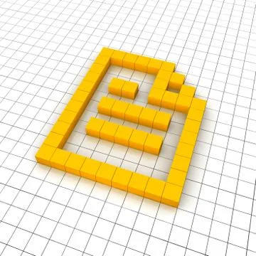 Document 3d icon Stock Illustration