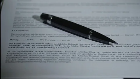 Document about a Contract for a limited period  Stock Footage 81224892