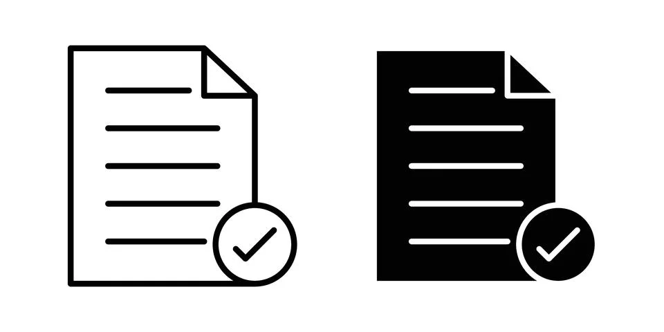 Document accept icon vector editable eps10 Stock Illustration