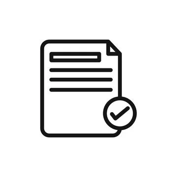 Document Acceptance Icon Ideal for Administrative Tools Stock Illustration