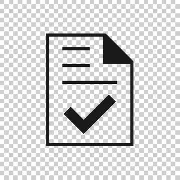 Document accepted icon in flat style. Correct vector illustration on white is イラスト素材