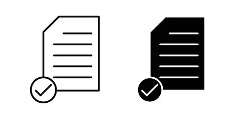 Document accepted icon vector art Illustrations Stock Illustration