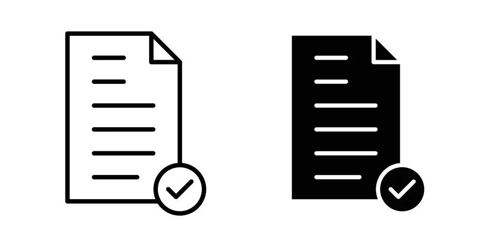 Document accepted icon vector design illustrations Ilustração Stock