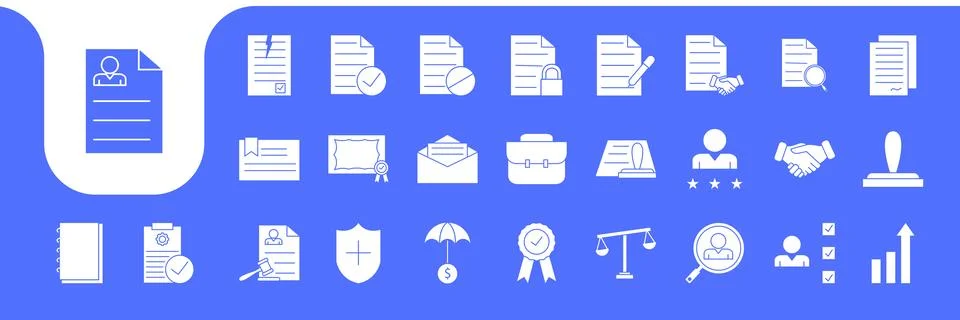 Document agreement contract icon vector designs 스톡 일러스트