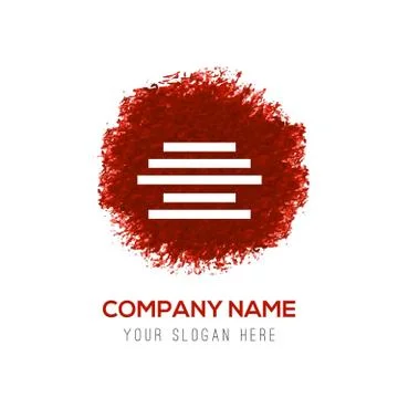 Document align icon - Red WaterColor Circle Splash Stock Illustration