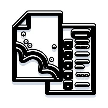 Document analysis and data management process Stockillustratie