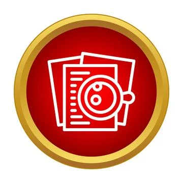 Document analysis with magnifying glass icon concept Stockillustratie