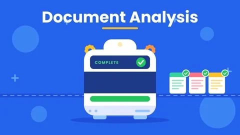 Document Analysis Percentage Progress Indicator Graphic Animation Vidéo 348656237