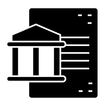 Document and building solid icon. College documentation vector illustration Ilustración de archivo