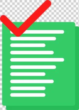 Document and check mark (1) Ilustração Stock