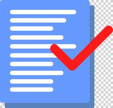 Document and check mark (2) Stock Illustration