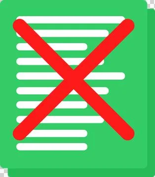 Document and cross mark (1) 스톡 일러스트
