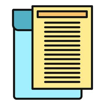 Document and envelope representing communication and information Stock Illustration