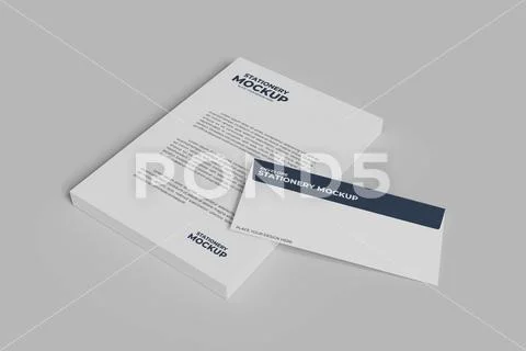 Document and Envelove stationery Mockup PSD Template