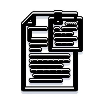 Document and file outlining data information concept Stock Illustration