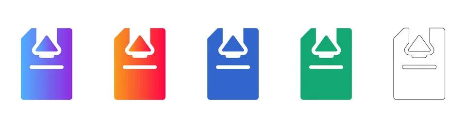Document and File Upload Icons Stock Illustration