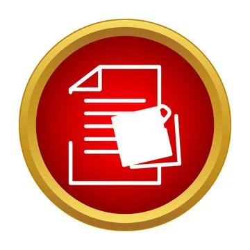 Document and note icon displaying important file information Stock Illustration