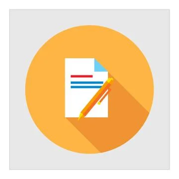 Document and pen 스톡 일러스트