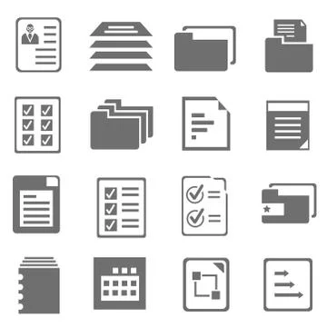 Document and report icons Stock Illustration