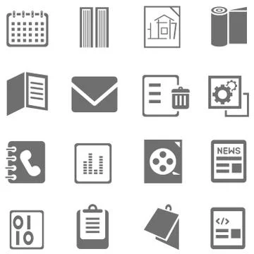 Document and report icons Stock Illustration