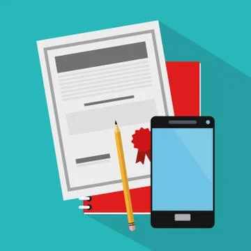 Document and smartphone Stockillustratie