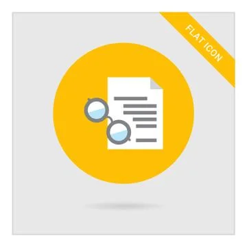 Document and spectacles 스톡 일러스트