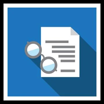 Document and spectacles 스톡 일러스트