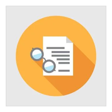Document and spectacles 스톡 일러스트