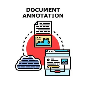 Document annotation software facilitating digital information management イラスト素材